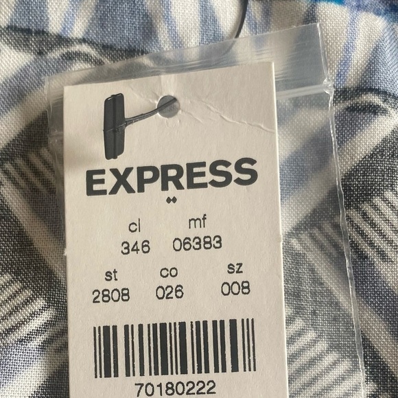 Express New Size L Blue and Black Romper Southwest Aztec Boho Festival Summer - Picture 9 of 9